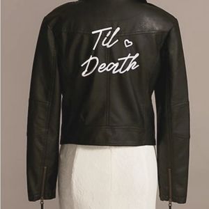 Til Death David's Bridal leather light weight size Large jacket ♡